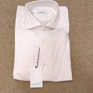 Mattabisch Men's Pink Striped Shirt